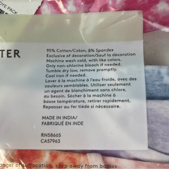 NEW Nordstrom 5 Pack Hipster Underwear Girls Size 2 / 3 Tie Dye Multicolor - Picture 11 of 11